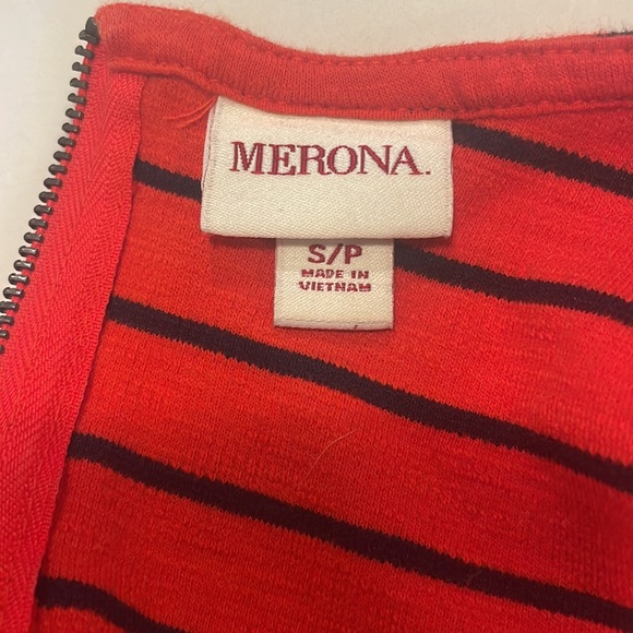 ORANGE WITH NAVY STRIPED SWEATSHIRT - Picture 4 of 5